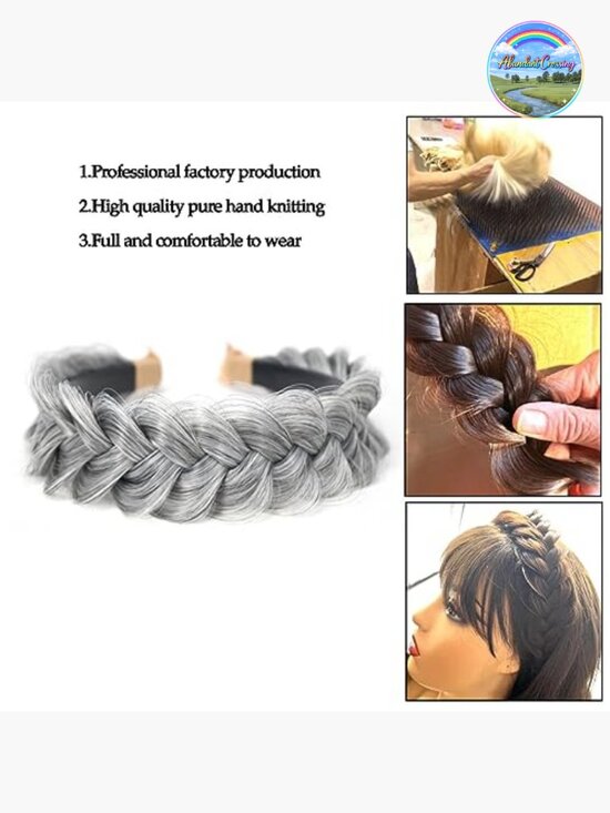 Wide Braided Headband Hoop Fashion Hair Accessories Elastic Non-slip Band main image 4